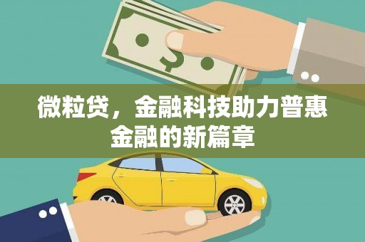二林微粒贷，金融科技助力普惠金融的新篇章