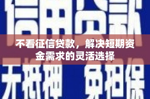 二林不看征信贷款，解决短期资金需求的灵活选择