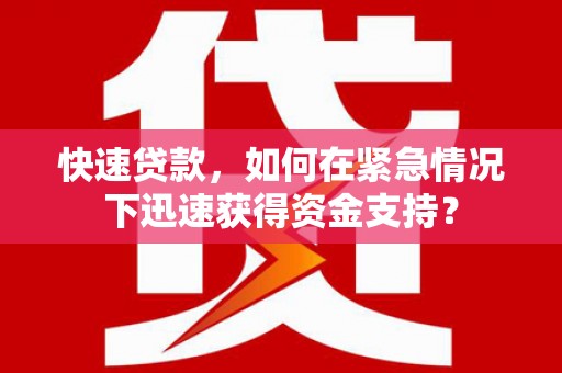 二林快速贷款，如何在紧急情况下迅速获得资金支持？