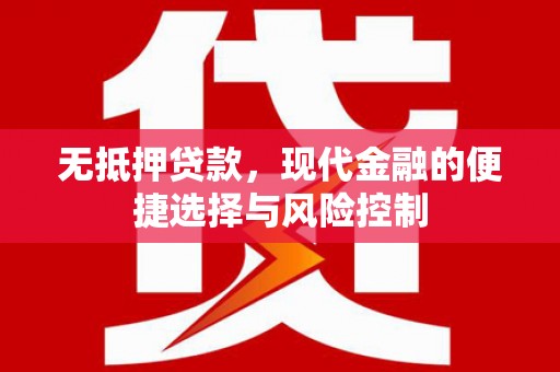 二林无抵押贷款，现代金融的便捷选择与风险控制