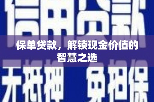 二林保单贷款，解锁现金价值的智慧之选