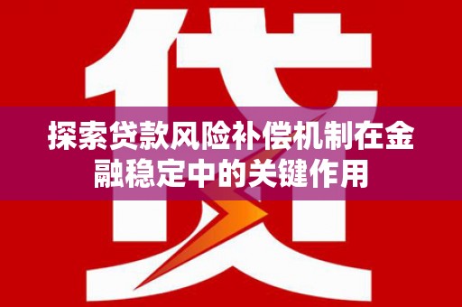 二林探索贷款风险补偿机制在金融稳定中的关键作用
