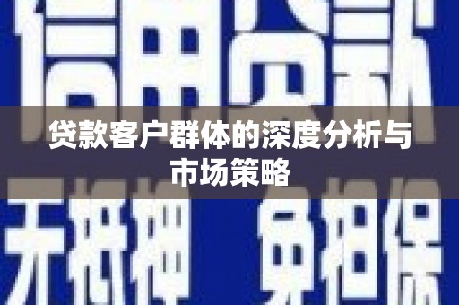 二林贷款客户群体的深度分析与市场策略