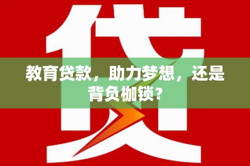 二林教育贷款，助力梦想，还是背负枷锁？