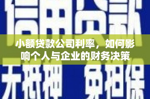 二林小额贷款公司利率，如何影响个人与企业的财务决策