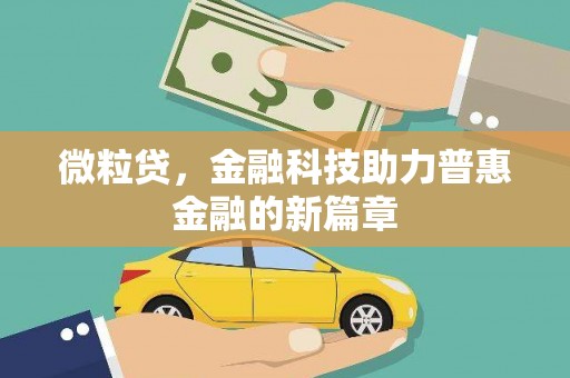 二林微粒贷，金融科技助力普惠金融的新篇章