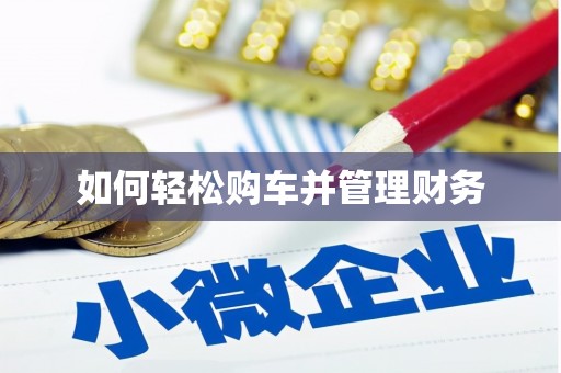 二林如何轻松购车并管理财务